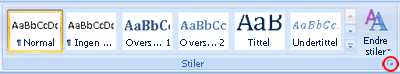 Dialogboksvelger for stiler