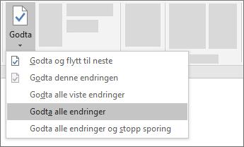 Godta alle endringer
