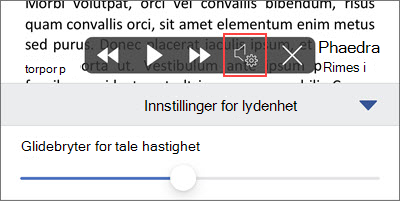 Øke eller redusere lesehastigheten
