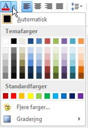 Skriftfargepalett