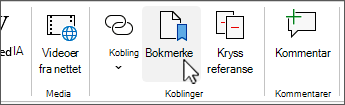 Bokmerke-knappen på klassisk bånd