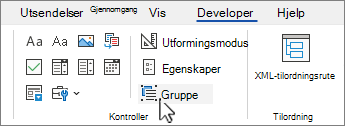 Gruppekontrollknapp