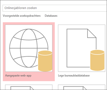 Knop Aangepaste web-app in het beginscherm.