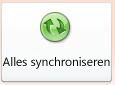 De knop Alles synchroniseren in de Backstage-weergave van Access