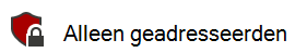 Een afbeelding van een vertrouwelijkheidslabel Alleen geadresseerden met een vergrendelingspictogram dat aangeeft dat een document is beveiligd