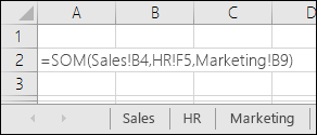 Excel-formuleverwijzing voor meerdere bladen