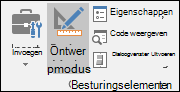 Ontwerpmodus op het lint