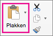 Selecteer Plakken op het tabblad Start