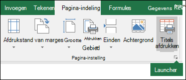 Schermafbeelding van het startpictogram voor het dialoogvenster Pagina-instelling