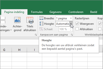 Aanpassen aan pagina