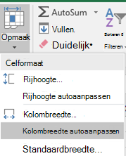 Afbeelding van Start > Kolombreedte opmaken >