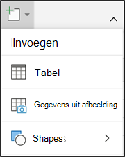 in iOS Gegevens invoegen vanuit het afbeeldingsmenu