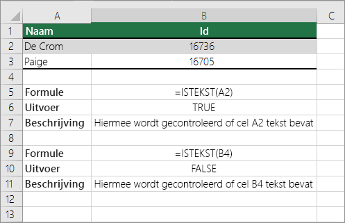 ISTEKST-voorbeelden
