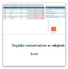 Selecteer dit om de sjabloon Logboek met dagelijkse opname van vetten en calorieën op te halen.