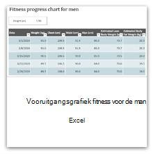 Selecteer dit om de sjabloon Vooruitgangsgrafiek fitness voor de man op te halen.