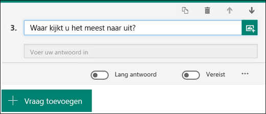 Een tekstvraag weergegeven in een formulier