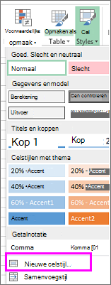 Optie Nieuwe celstijl