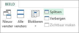 De opdracht Splitsen in het lint