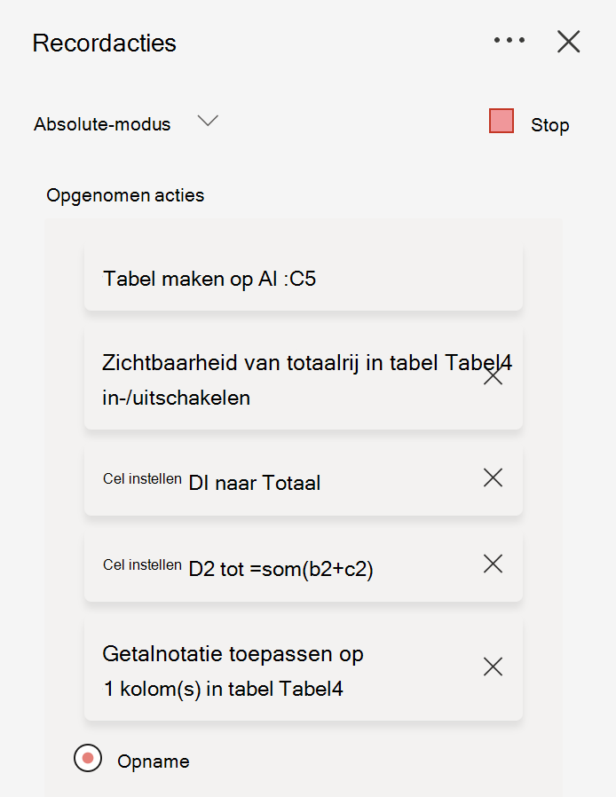 Uw Excel-acties vastleggen met de actierecorder