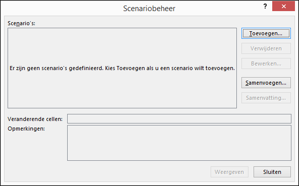 Wizard Scenariobeheer