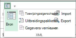 Klik op XML op de werkbalk Snelle toegang