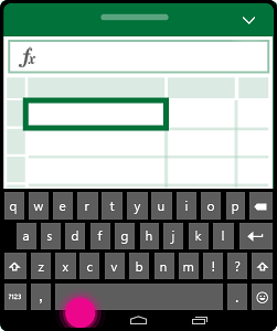 Tab de toets Terug om het schermtoetsenbord te verbergen