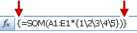 Matrixformule met matrixconstante