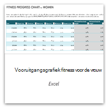 Selecteer dit om de sjabloon Vooruitgangsgrafiek fitness voor de vrouw op te halen.