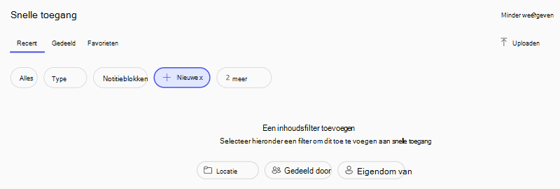 schermopname van extra filters in de zoekresultaten van de M365 Copilot-app
