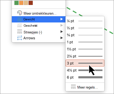 Menu Omtrekdikte mac