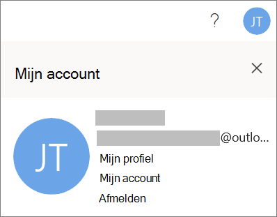 Toont de optie Afmelden voor de webversie van Office