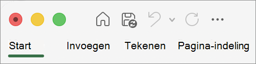 Office 2016 voor Mac, werkbalk Snelle toegang