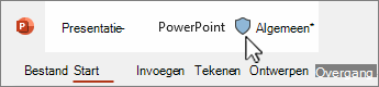 Vertrouwelijkheidslabel op presentatie