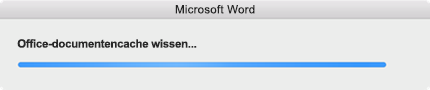 Voortgangsbalk office-documentcache wissen