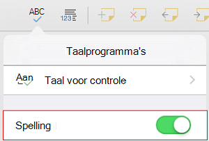 Spelling inschakelen