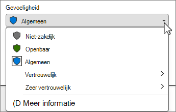 Menu gevoeligheidsbalk