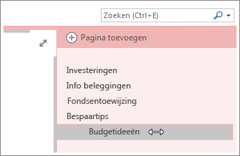 Van een pagina een subpagina maken of van een subpagina een pagina maken.