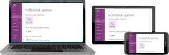 OneNote werkt op veel verschillende apparaten