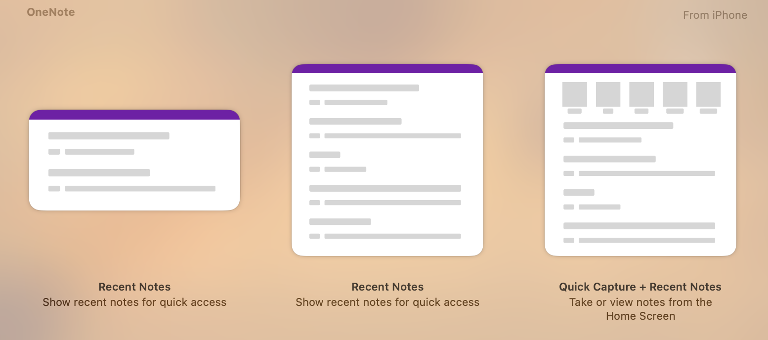 OneNote iOS-widgets | Microsoft Support
