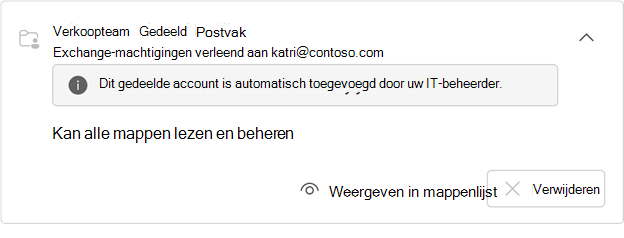Verborgen automatisch toegewezen postvak