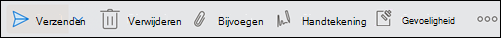 Menu Gevoeligheid op de werkbalk.