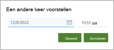 Opties voor datum en tijd onder De optie Nieuwe tijd voorstellen.