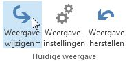 Opdracht Weergave wijzigen op het lint