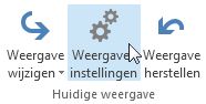 Opdracht Weergave-instellingen op het lint