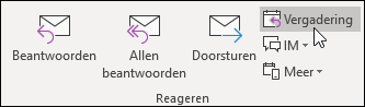 Reageren met vergadering