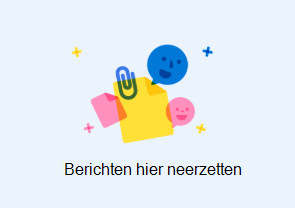 Berichten hier neerzetten wordt weergegeven wanneer u een e-mailbericht naar een ander e-mailbericht sleept.