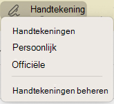 Outlook voor Mac optie Handtekening in bericht