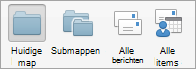 Toont de zoekopties voor E-mail