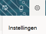 Instellingsoptie op webversie van Outlook werkbalk