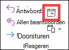 Knop Beantwoorden met vergadering in klassieke Outlook